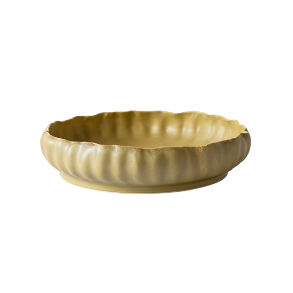 CHLOE SERVING BOWL - MATTE MUSTARD