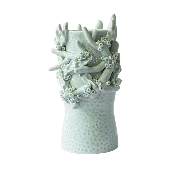 JULES CORAL VASE - SEAFOAM GREEN