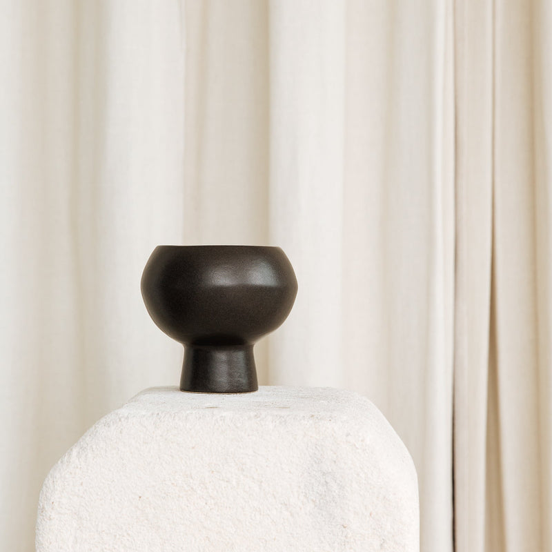 Mini Bobby Vase - Charcoal