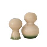 Candle Holder Pair - Dusty Beige