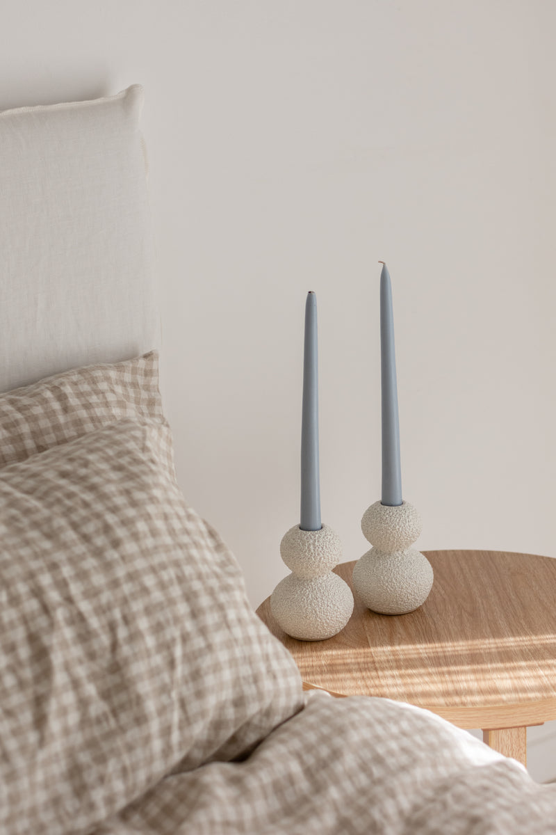Tapered Candle Pair - Dusty Blue