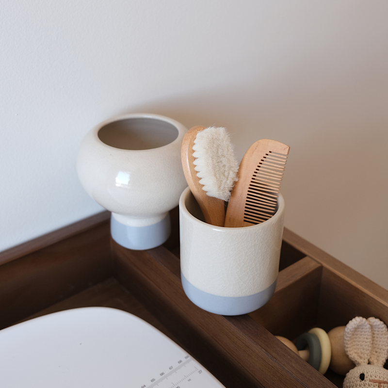 Vanity Tumbler - Beige/Light Blue