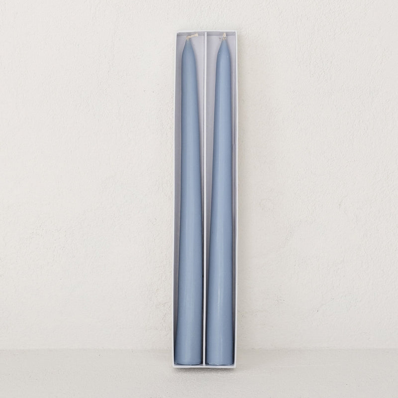 Tapered Candle Pair - Dusty Blue