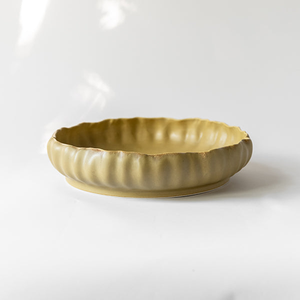 CHLOE SERVING BOWL - MATTE MUSTARD